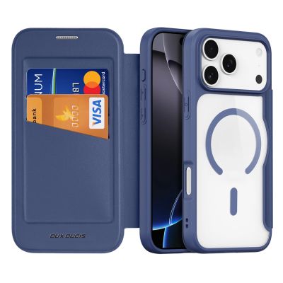 8. Dux Ducis Skin X Pro iPhone 17 Pro Hülle mit Wallet, MagSafe kompatibel - Blau