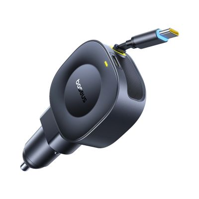2. Baseus PrimeTrip VR2 45W + 45W Kfz-Ladegerät mit einziehbarem USB-C-Kabel – Schwarz