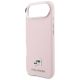 6. Karl Lagerfeld Karl & Choupette Head Pins Saffiano MagSafe iPhone Air Hülle - Pink