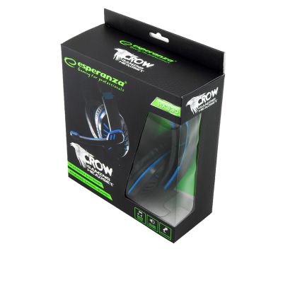 8. ESPERANZA KOPFHÖRER MIT MIKROFON FÜR GAMER CROW BLUE EGH330B