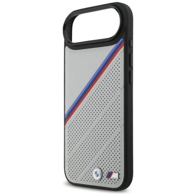 6. BMW M Tricolor Metal Logo MagSafe Case für iPhone 17 Air – Grau