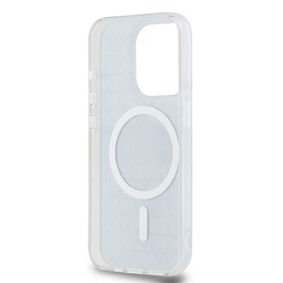 7. DKNY IML Mono & Stripe MagSafe Hülle für iPhone 14 Pro – Schwarz