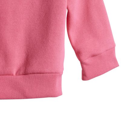 12. Adidas Essentials Pink und Grau Kinder-Trainingsanzug JY0303