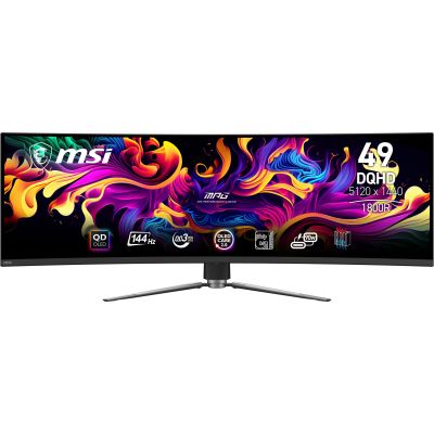 4. MSI MPG 491CQP QD-OLED-Computermonitor 124,5 cm (49 Zoll) 5120 x 1440 Pixel Dual WQHD Schwarz