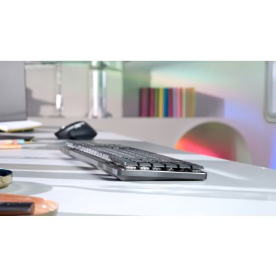 5. Logitech MX Mechanische Tastatur Office RF Wireless + Bluetooth QWERTZ Deutsch Graphit, Grau