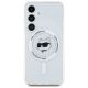 3. Karl Lagerfeld Button Choupette Head bedrucktes Logo MagSafe Samsung Galaxy S25 Plus Hülle weiß