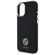 6. Guess Silikon Logo Strass 4G Hülle für iPhone 16 – Schwarz