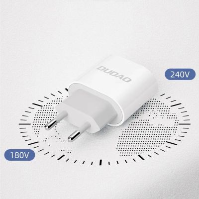 8. Dudao A14EUC PD 20W USB-C Wandladegerät mit Kabel – Weiß