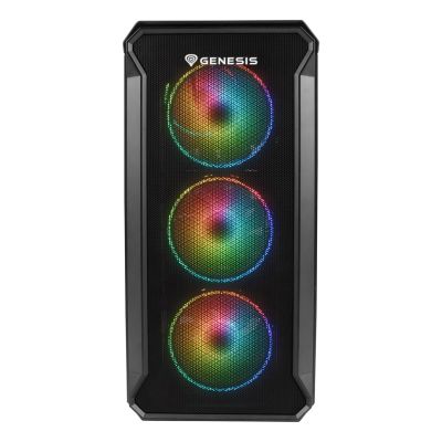 45. NATEC Genesis Irid 503 ARGB NPC-1559 Gehäuse (Micro-ATX, Mini-ITX; Schwarz)