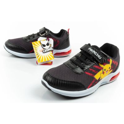 8. Leomil Kinder-Sportschuhe Pokémon-Sneaker, leicht, mit Klettverschluss und LED-Beleuchtung, schwarz