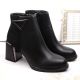 5. D&A S.Barski Premium Collection W OLI238 schwarze isolierte Stiefeletten mit dekorativem Absatz