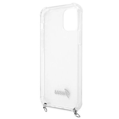 7. Guess GUHCP12LKC4GSSI iPhone 12 Pro Max 6,7" Transparentes Hardcase 4G Silver Chain