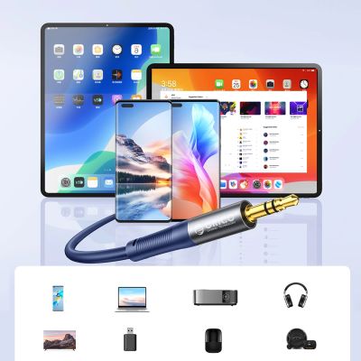 6. Orico AXRF Audiokabel, 3,5-mm-Klinkenstecker auf 2x Cinch-Buchse, 2 m – blau