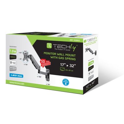 2. Techly ICA-LCD G112 TV-Halterung für 81,3 cm (32") Fernseher, Schwarz