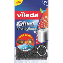 Vileda Glitzi Power Edelstahl-Scheuerschwamm 2 Stück.