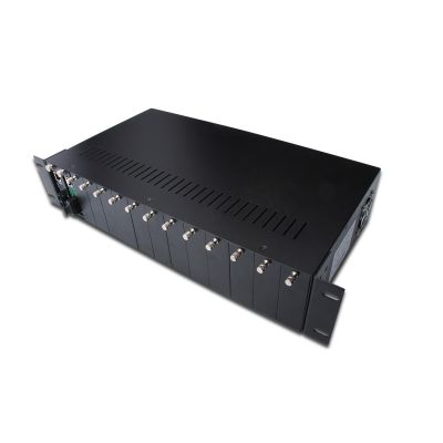 8. Digitus-Chassis für Medienkonverter der Serien DN-82x1x, DN-82x2x und DN-82x3x, 14 Steckplätze, 2 HE