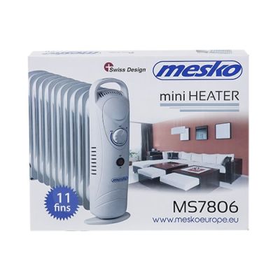 8. MESKO MS 7806 Ölkühler mit 11 Lamellen (1200 W; 11; weiß) (Steckdose)