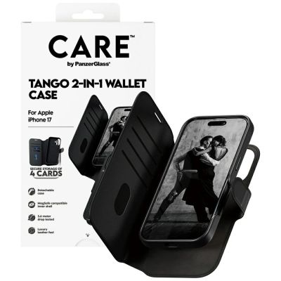 4. CARE by PanzerGlass Feature Tango 2in1 Wallet Case MagSafe für iPhone 17 - Schwarz