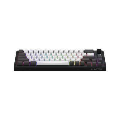 2. HATOR Skyfall Pro Wireless 65 Gaming-Tastatur USB + RF Wireless + Bluetooth QWERTZ US Englisch Schwarz, Grau
