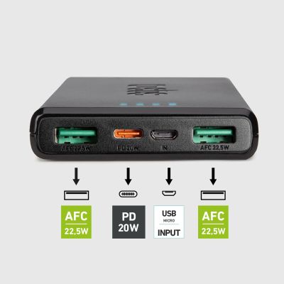 11. Powerbank SBS TTBB10000FASTPD20K 10000 mAh 20W mit Power Delivery - schwarz