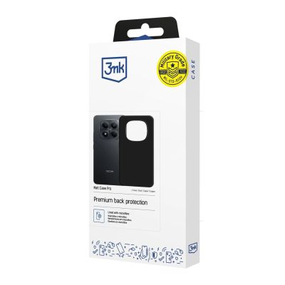 2. 3mk Matt Case Pro Schutzhülle für Xiaomi Redmi Note 15 Pro 4G – matt schwarz