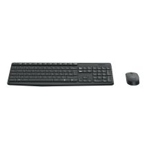 Logitech MK235 Kabellose Tastatur + Maus, Grau