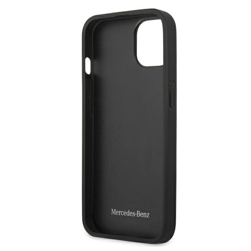 7. Mercedes Leder-Perforated-Area-Case für iPhone 13 mini – Marineblau