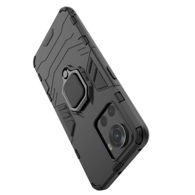 14. Ring Armor gepanzerte Hybrid-Hülle + magnetischer Halter für OnePlus Ace schwarz