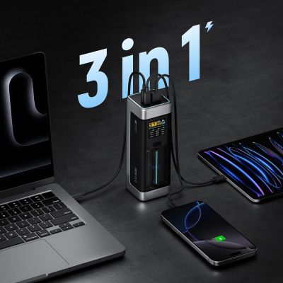 6. Powerbank Cuktech CUK00P23GLBK 210W 25000mAh Power Bank 2 x USB-C 1 x USB-A - schwarz