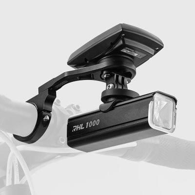 11. Rockbros FK-301 2-in-1 Lenkerhalterung für Fahrradcomputer/Navigationsgerät und Kamera/Beleuchtung – Schwarz