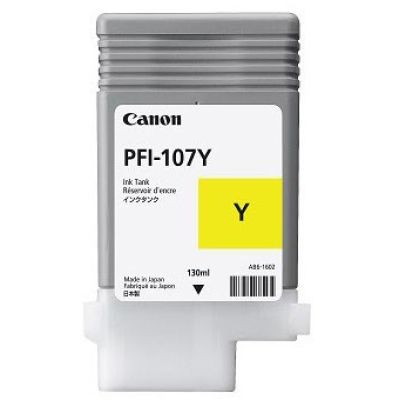 Canon gelbe Tinte PFI-107Y=PFI107Y=CF6708B001AA, 130 ml.