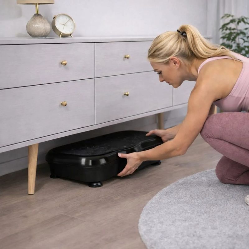 10. Extralink Moonwalk Spin Move Vibrationsplattform für Fitnessübungen 200W Schwarz