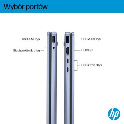 3. HP OmniBook 5 Flip 14-fp0004nw Core 5 120U 14" 2K Touch IPS 300 Nits 16 GB LPDDR5 5200 SSD512 Intel Grafikkamera 1080p 68 Wh Windows 11 Blue Sky 2 Jahre