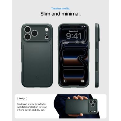 8. Spigen Thin Fit MagSafe Hülle für iPhone 18 Pro / 17 Pro – Grün