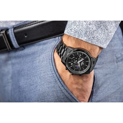 3. Giewont Herrenuhr Chronograph Saphir Schwarz GW9460-B1