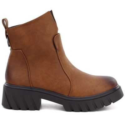 2. Gefütterte Damen-Ankle-Boots in Kamelhaar, Modell M.Daszyński 2502