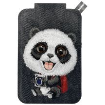 Nimmy New Big-Eye Cute Pets 2.0 Panda Magnet-Geldbörse mit Handyhalterung – Schwarz