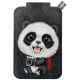 Nimmy New Big-Eye Cute Pets 2.0 Panda Magnet-Geldbörse mit Handyhalterung – Schwarz
