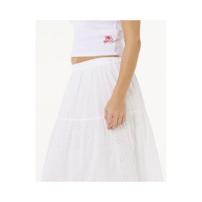 2. RIP CURL Oasis Broderie Maxirock Damen Weiß