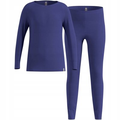 2. Thermounterwäsche - Odlo Set lang MERINO 200 Größe 140cm Blau