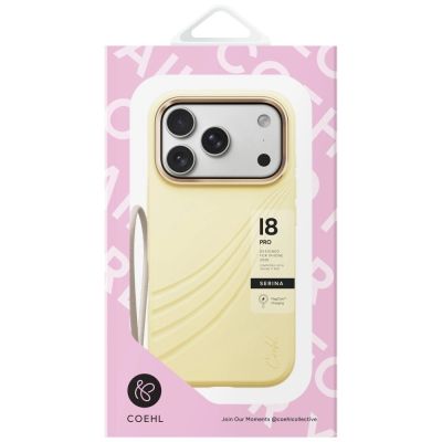 4. Uniq Coehl Serina Magnetische Ladehülle für iPhone 18 Pro / 17 Pro – Gelb