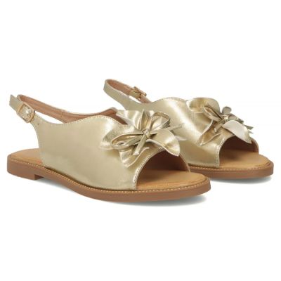 4. Damen-Sandalen mit goldener Blume, Filippo DS7891