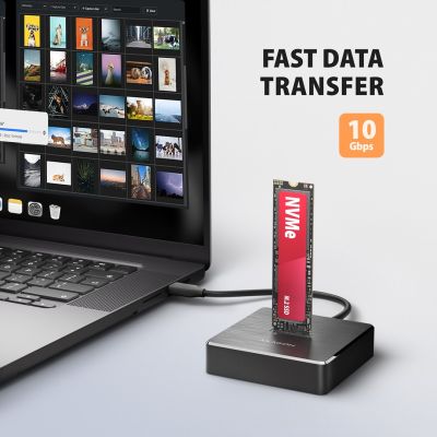 6. Axagon ADSA-M2C11 Festplatten-Dockingstation USB 3.2 Gen 2 (3.1 Gen 2) Typ-C Schwarz