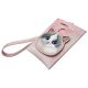2. Nimmy Big Eyed Pet 2.0 Kartenetui mit Katzenmotiv, Rosa