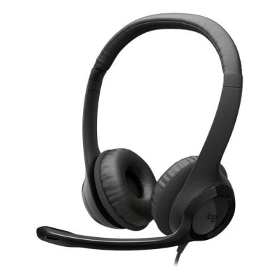 7. Logitech H390 USB-Headset mit Kabel und Kopfbügel für Anrufe und Musik, USB Typ-C, Schwarz