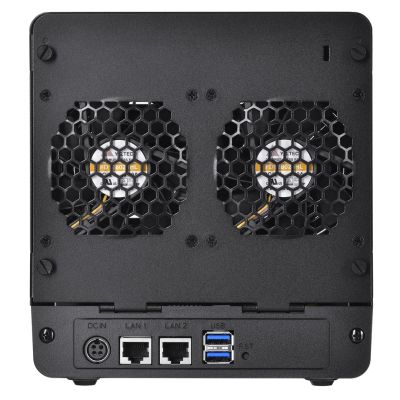 5. Synology DS423 NAS; Tower; 4x (3,5" SATA-Festplatten); Realtek RTD1619B; 2 GB DDR4, 2x 1GbE RJ-45