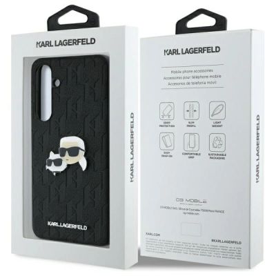 8. Karl Lagerfeld KLHCS24FEPGKLKCPK Sam S24 FE S721 schwarz/schwarz Hartschalenkoffer Monogram Karl&Chaoupette Kopfnadel