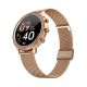 5. VELTORI VT310-1 Damen-Smartwatch, Goldarmband + rosa Silikonarmband