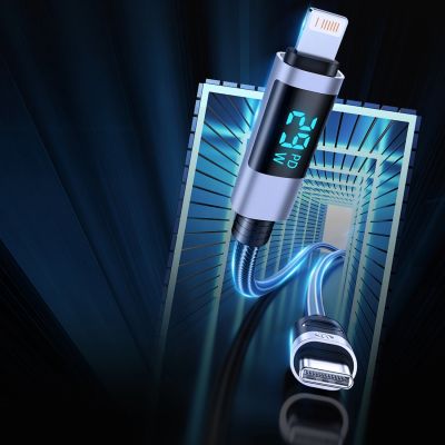 5. Orico LDC2L USB-C auf Lightning PD 29W Kabel mit LED-Anzeige 480 Mbit/s 2m - Schwarz