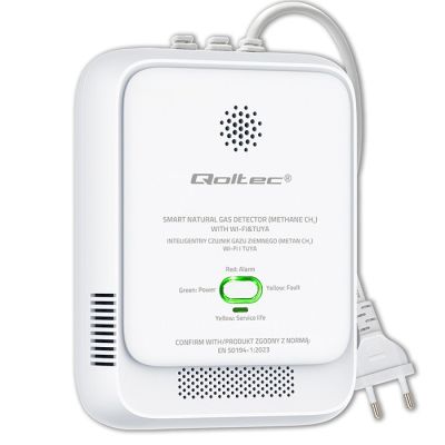 9. QOLTEC ERDGASLECKSENSOR | CH4-DETEKTOR | NG | TUYA | WLAN | 85DB-ALARM | LED